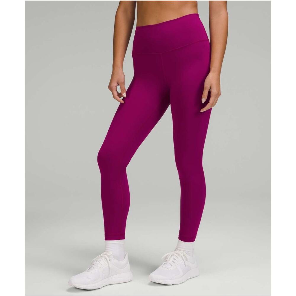 NWT Lululemon Wunder Train High-Rise Tights 25" Magenta Purple Yoga Gym Size 14
